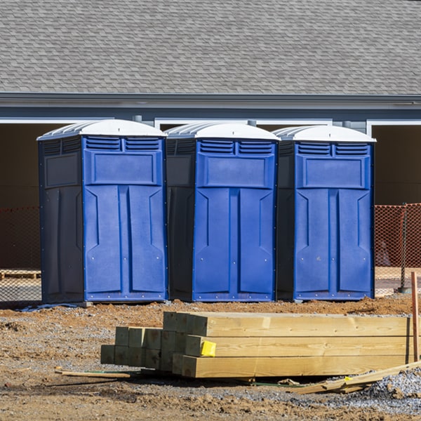 what is the expected delivery and pickup timeframe for the porta potties in Brookside